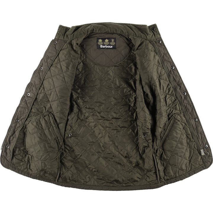 Barbour padded quilted jacket, women's size S unclear Khaki type Vintage Second Hand