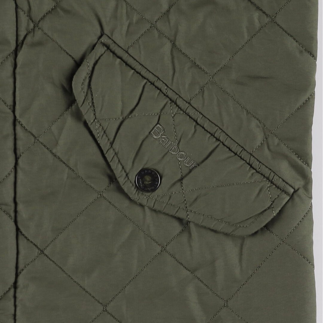 Barbour padded quilted jacket, women's size S unclear Khaki type Vintage Second Hand