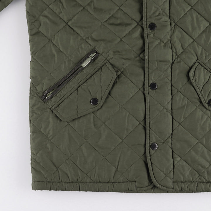 Barbour padded quilted jacket, women's size S unclear Khaki type Vintage Second Hand