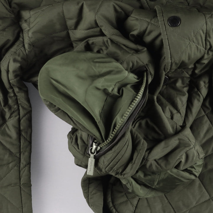 Barbour padded quilted jacket, women's size S unclear Khaki type Vintage Second Hand