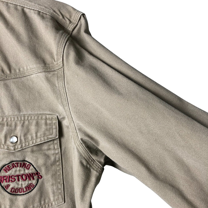 Carhartt Relaxed Fit Long Sleeve Work Shirt, Men's Size L cotton Khaki type Vintage Second Hand