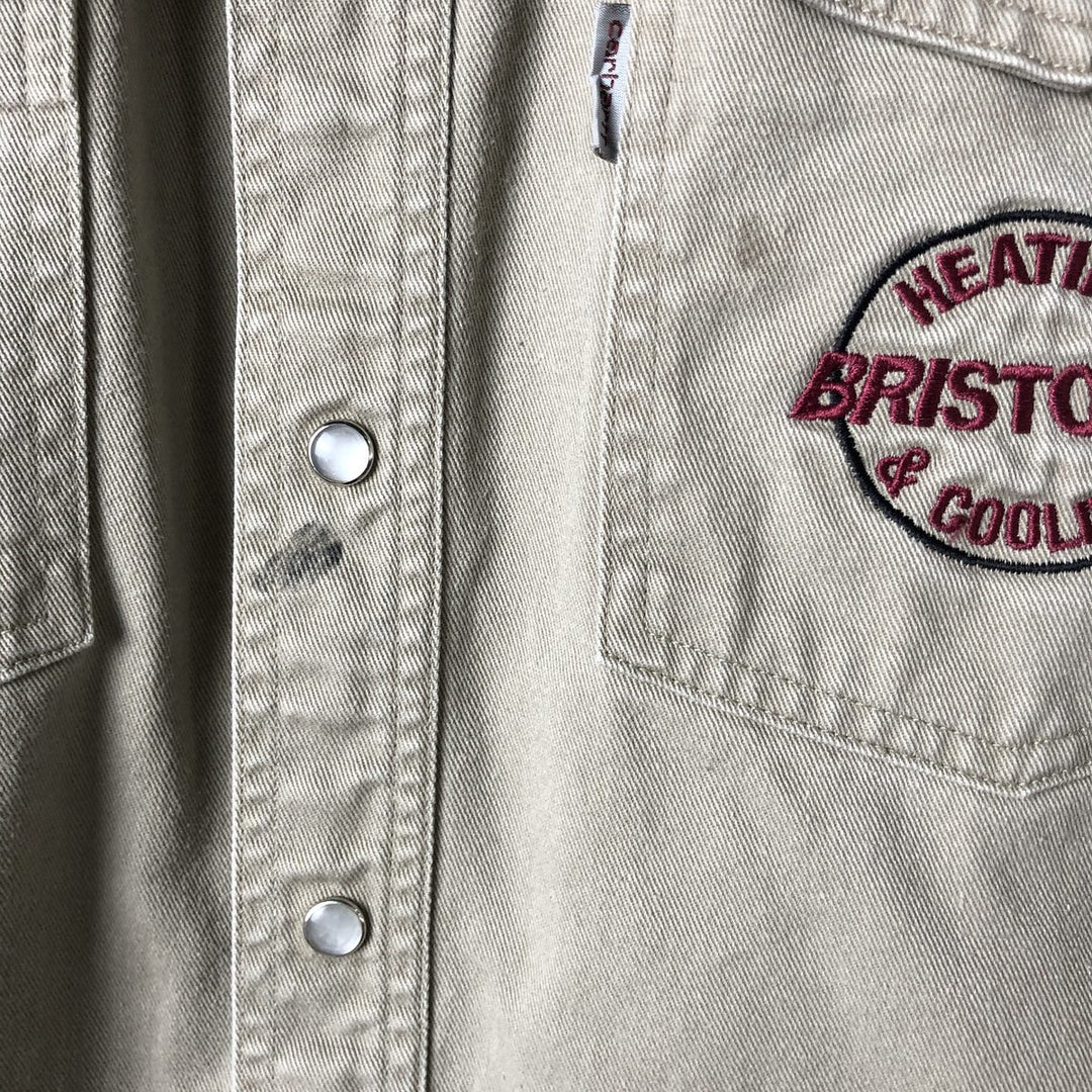 Carhartt Relaxed Fit Long Sleeve Work Shirt, Men's Size L cotton Khaki type Vintage Second Hand