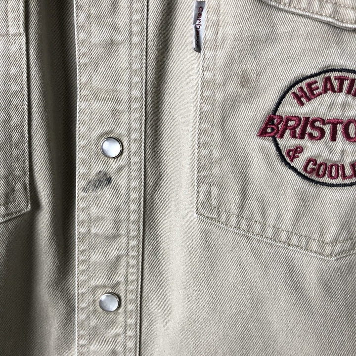 Carhartt Relaxed Fit Long Sleeve Work Shirt, Men's Size L cotton Khaki type Vintage Second Hand