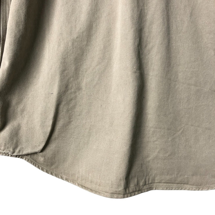 Carhartt Relaxed Fit Long Sleeve Work Shirt, Men's Size L cotton Khaki type Vintage Second Hand