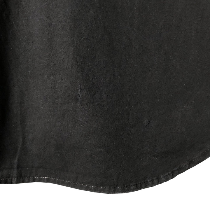 Harley-Davidson Long Sleeve Hidden Button-Down Work Shirt, Men's Size L cotton black type Vintage Second Hand