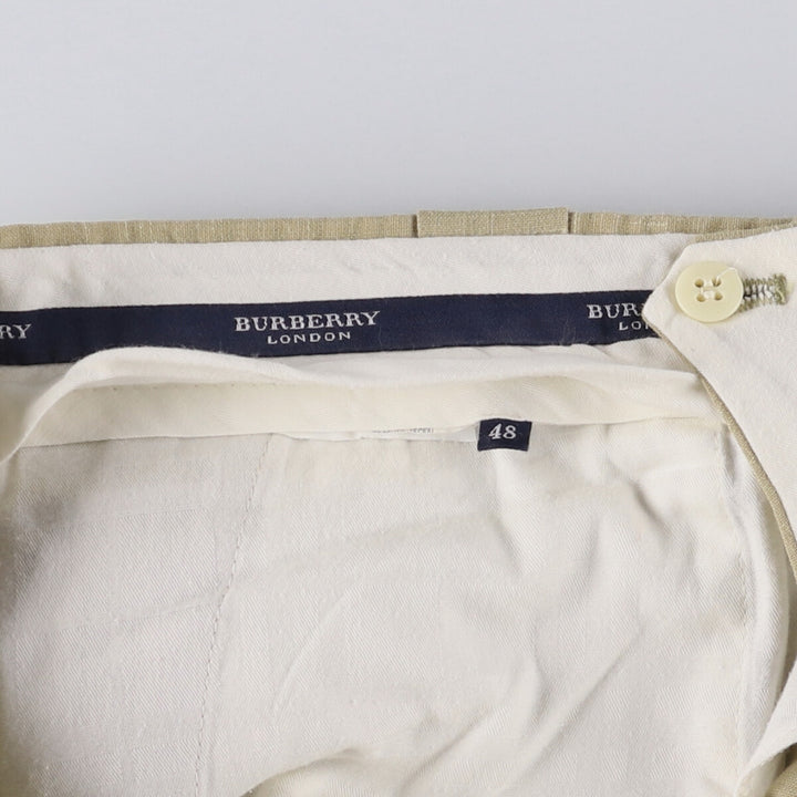 Burberry's London One-Tuck Slacks, Men's, Size W37 unclear Beige type Vintage Second Hand