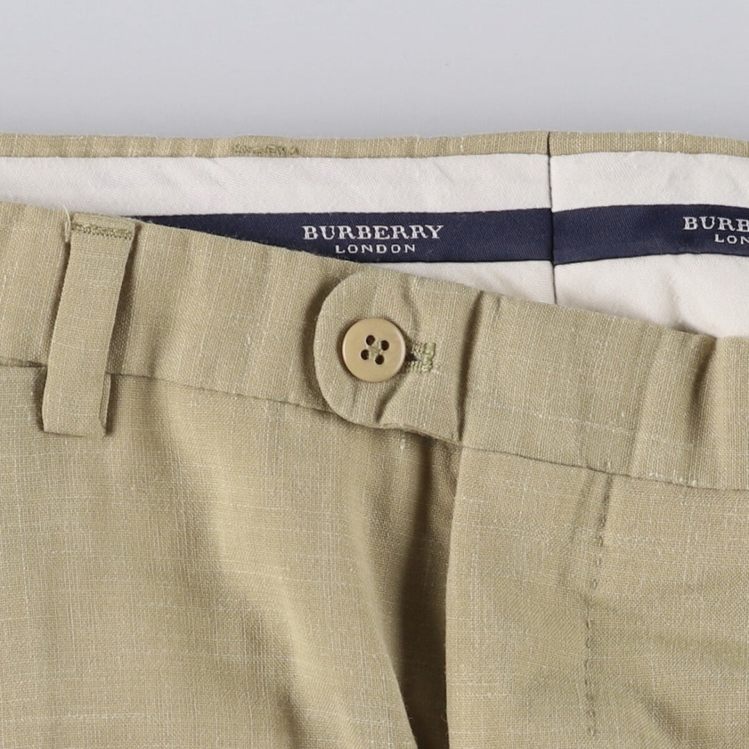Burberry's London One-Tuck Slacks, Men's, Size W37 unclear Beige type Vintage Second Hand