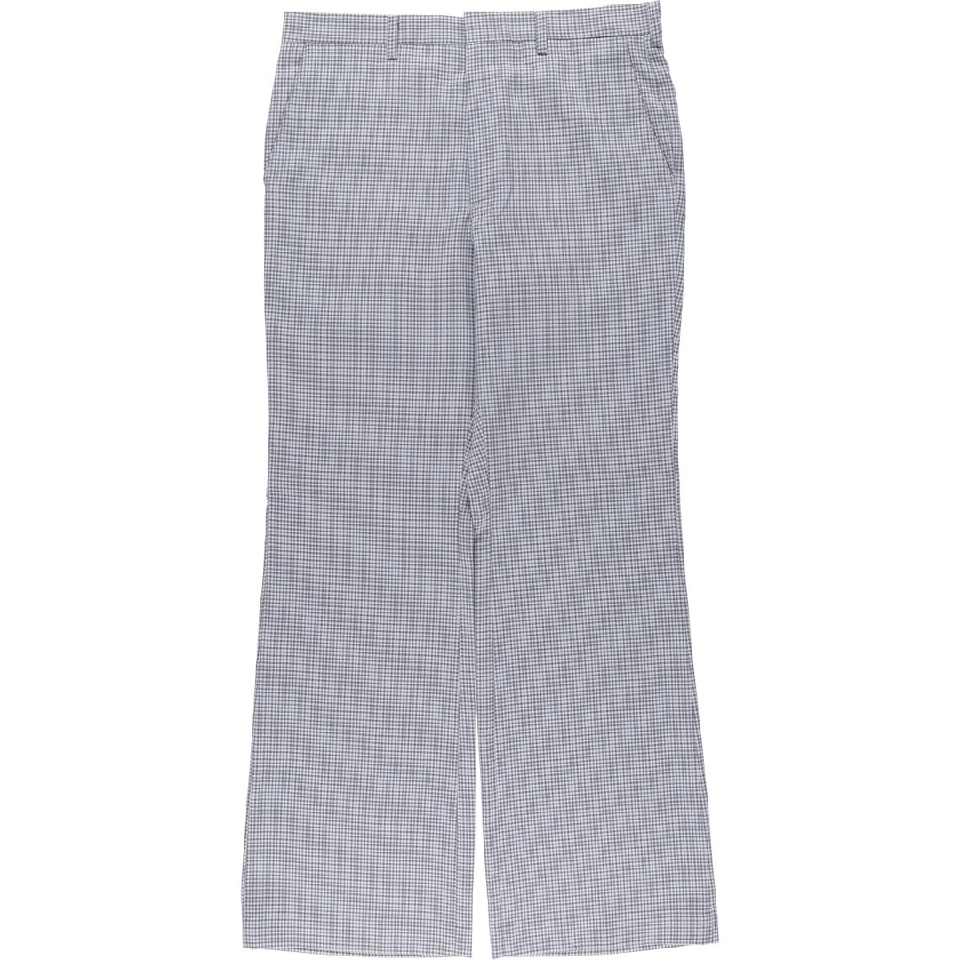 Vintage 1980'S Levi's PANATELA check pattern flared pants, men's size W34. unclear white type Vintage Second Hand