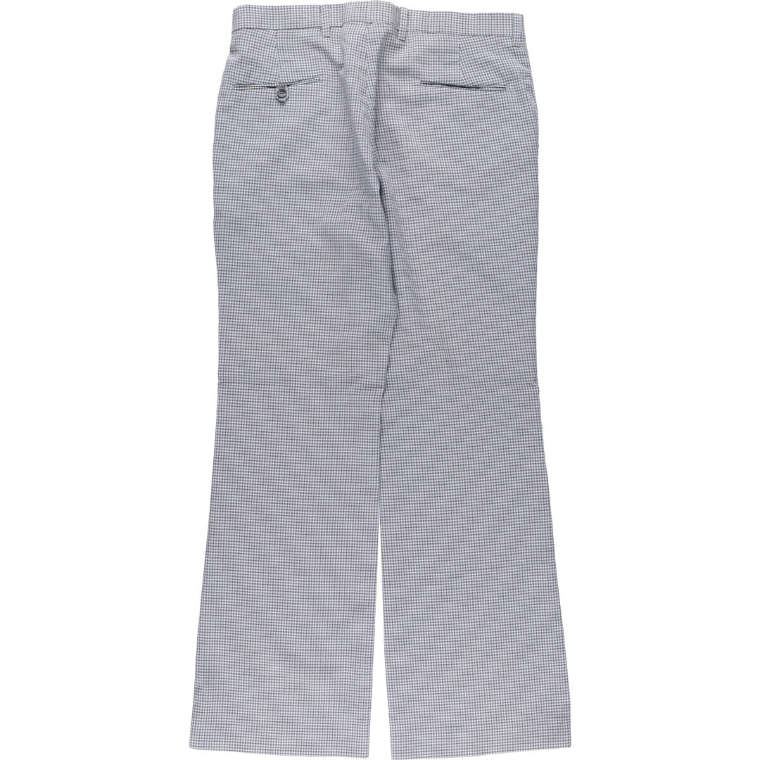 Vintage 1980'S Levi's PANATELA check pattern flared pants, men's size W34. unclear white type Vintage Second Hand
