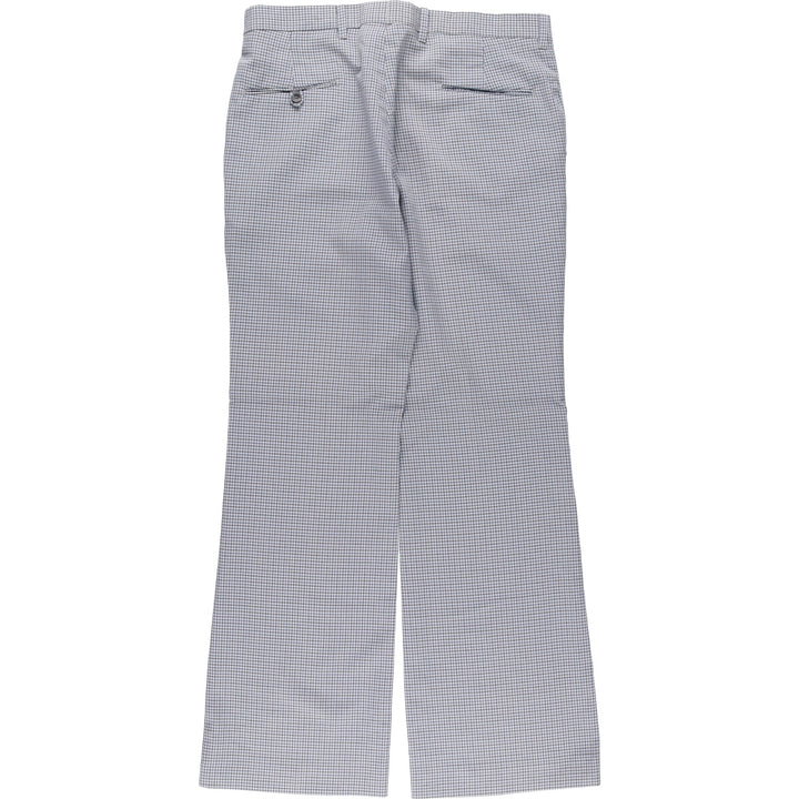 Vintage 1980'S Levi's PANATELA check pattern flared pants, men's size W34. unclear white type Vintage Second Hand