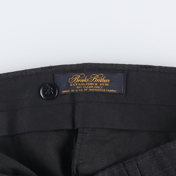 Brooks Brothers Stripe Pattern Two-Pleated Slacks, Made in USA, Men's, Size W31 unclear gray type Vintage Second Hand