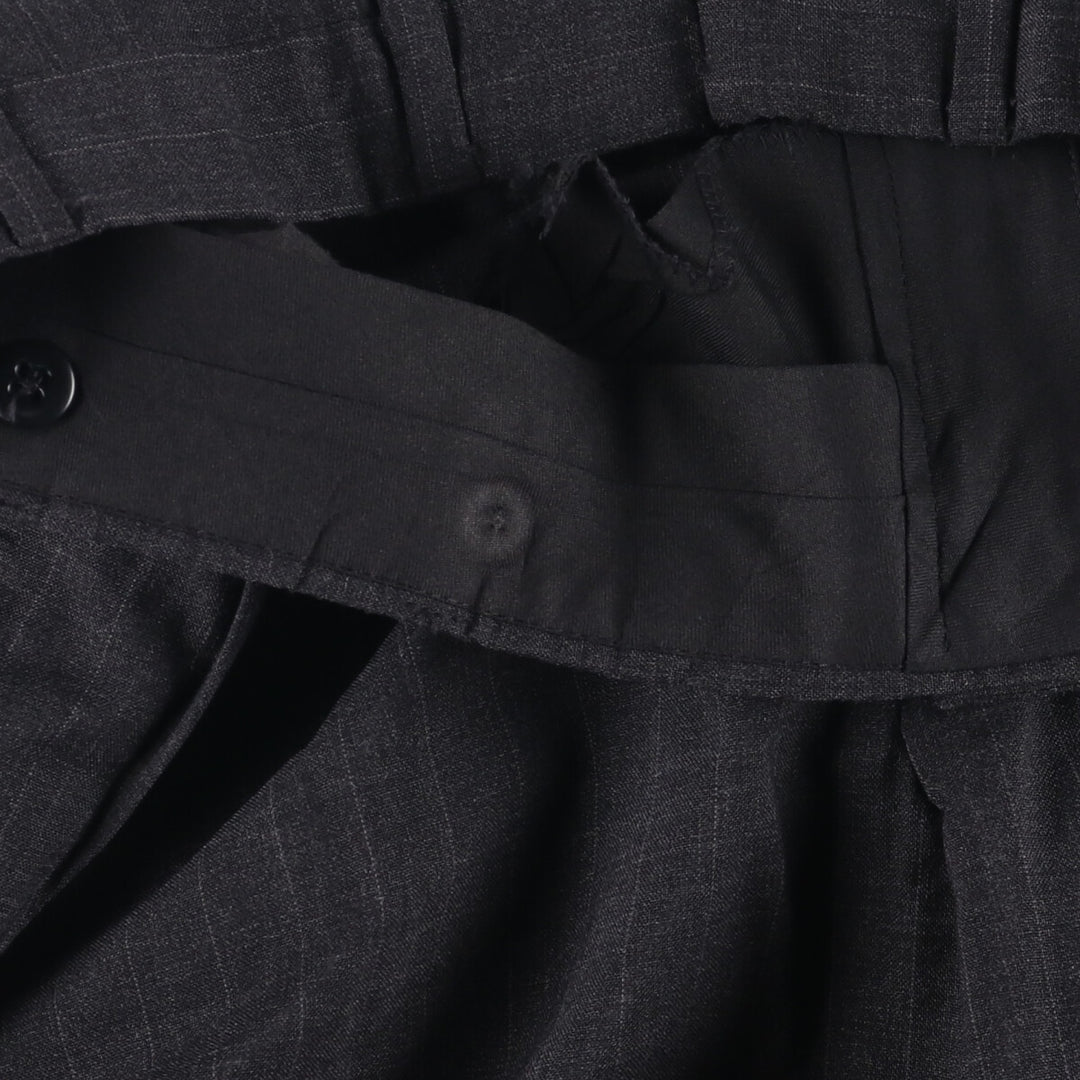 Brooks Brothers Stripe Pattern Two-Pleated Slacks, Made in USA, Men's, Size W31 unclear gray type Vintage Second Hand
