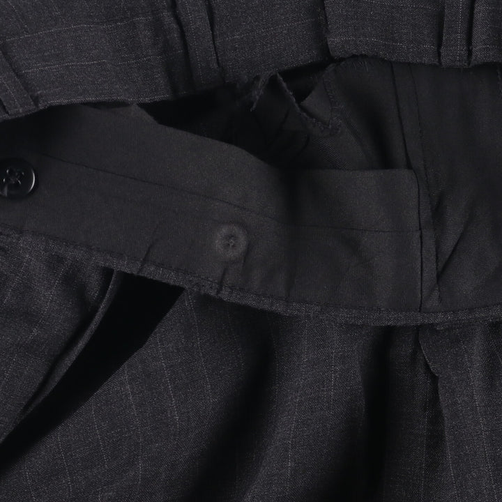 Brooks Brothers Stripe Pattern Two-Pleated Slacks, Made in USA, Men's, Size W31 unclear gray type Vintage Second Hand