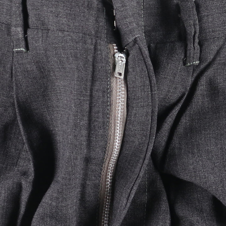 Two-pleat slacks pants for men, equivalent to W30 unclear gray type Vintage Second Hand