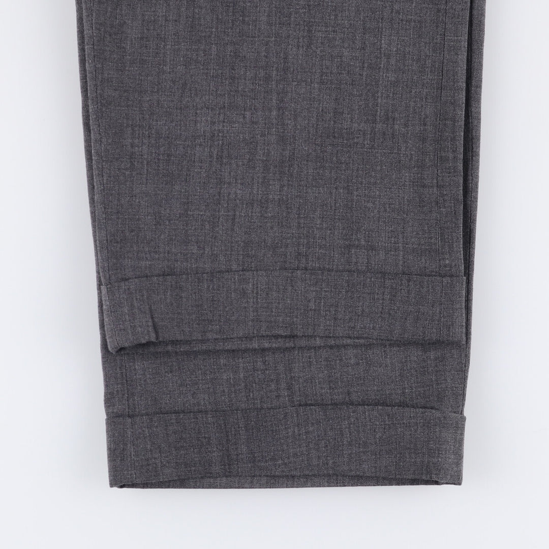 Two-pleat slacks pants for men, equivalent to W30 unclear gray type Vintage Second Hand