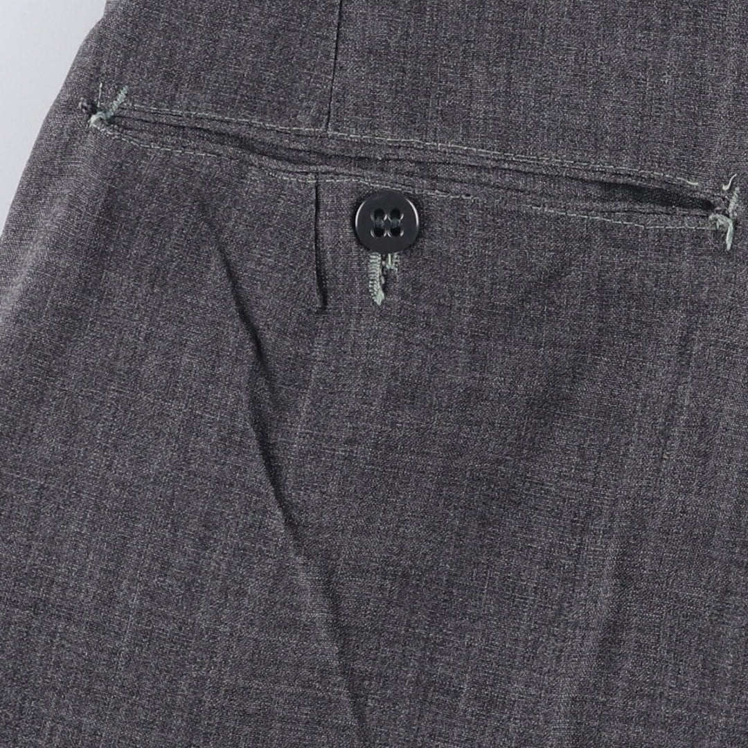Two-pleat slacks pants for men, equivalent to W30 unclear gray type Vintage Second Hand