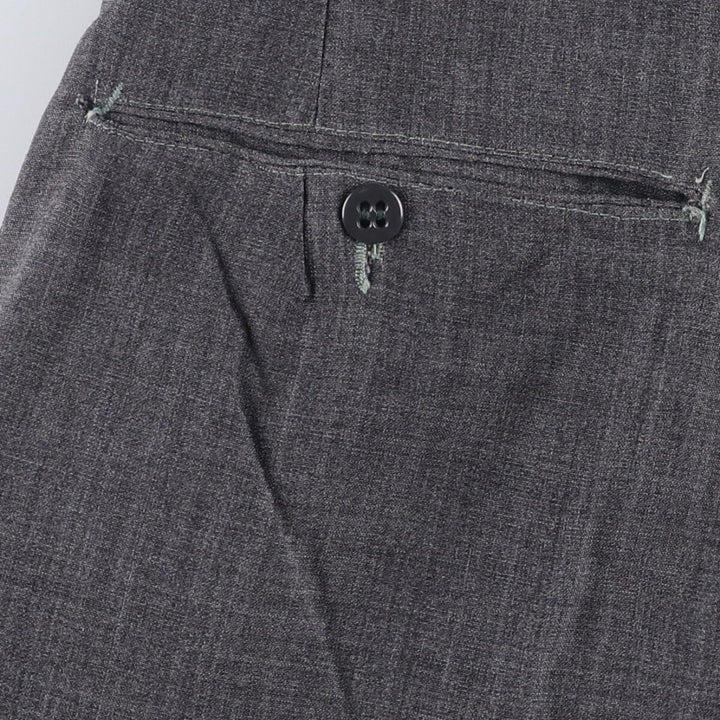 Two-pleat slacks pants for men, equivalent to W30 unclear gray type Vintage Second Hand