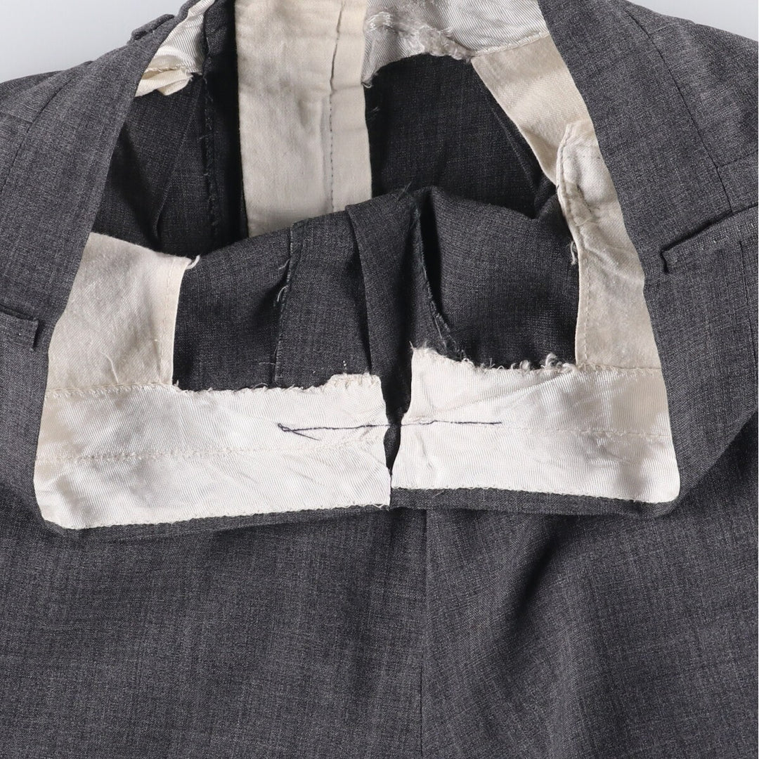 Two-pleat slacks pants for men, equivalent to W30 unclear gray type Vintage Second Hand