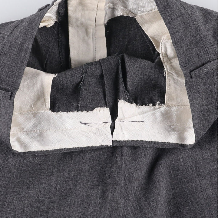 Two-pleat slacks pants for men, equivalent to W30 unclear gray type Vintage Second Hand