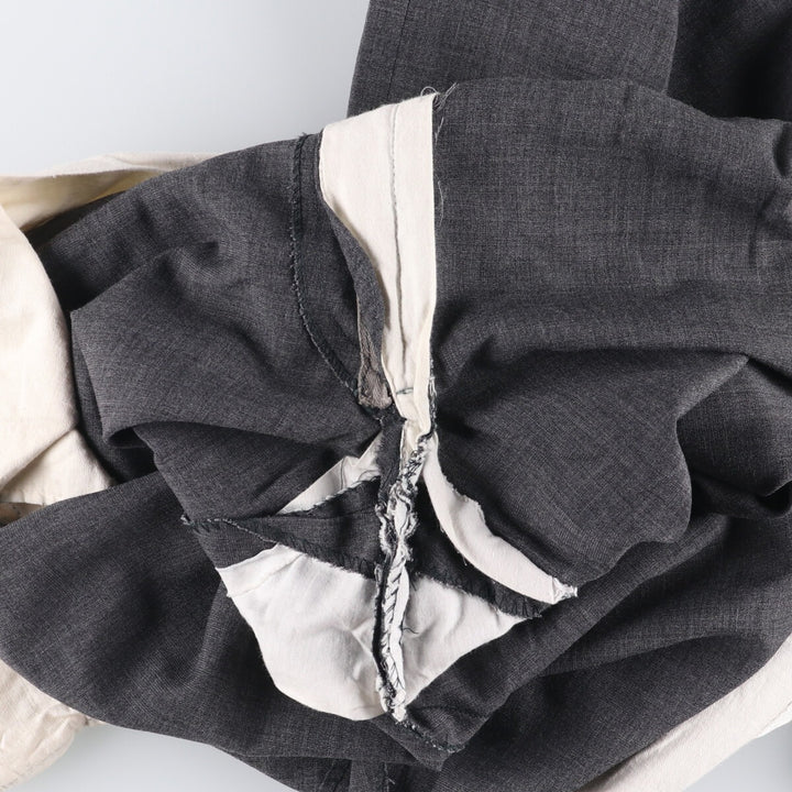 Two-pleat slacks pants for men, equivalent to W30 unclear gray type Vintage Second Hand
