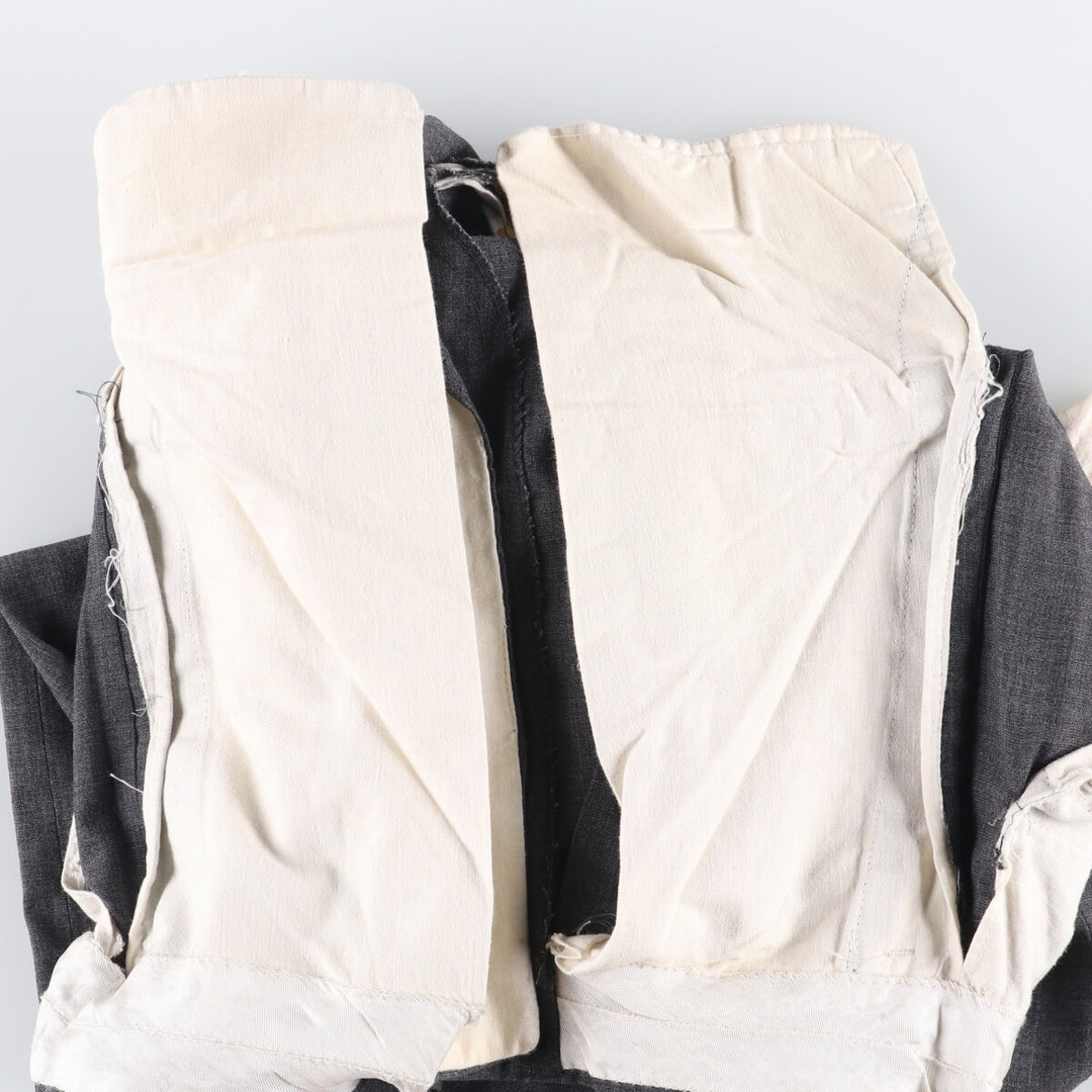 Two-pleat slacks pants for men, equivalent to W30 unclear gray type Vintage Second Hand