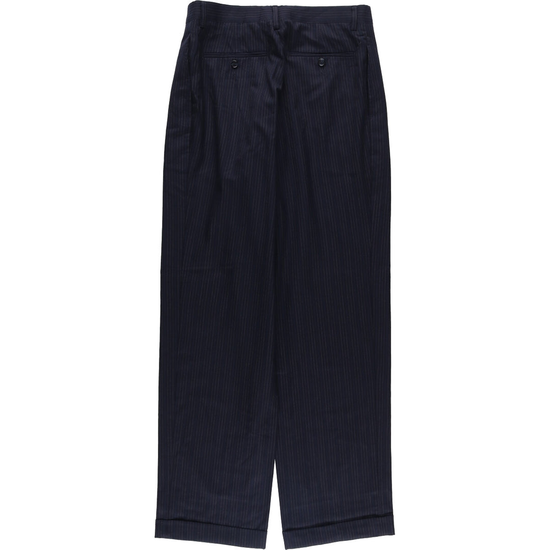 Calvin Klein Stripe Pattern Slacks Pants Men's W32 unclear navy blue type Vintage Second Hand