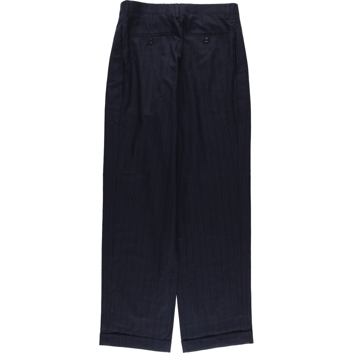 Calvin Klein Stripe Pattern Slacks Pants Men's W32 unclear navy blue type Vintage Second Hand