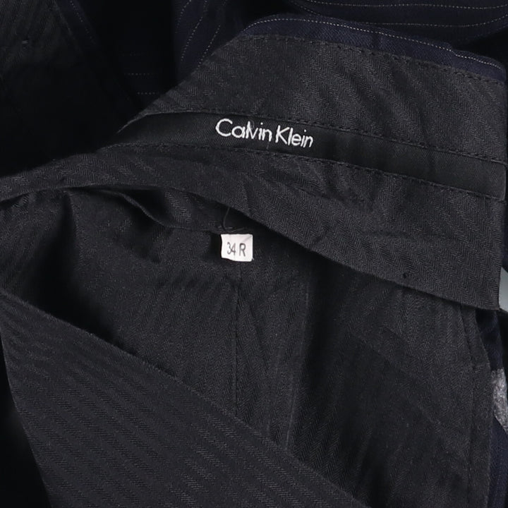 Calvin Klein Stripe Pattern Slacks Pants Men's W32 unclear navy blue type Vintage Second Hand