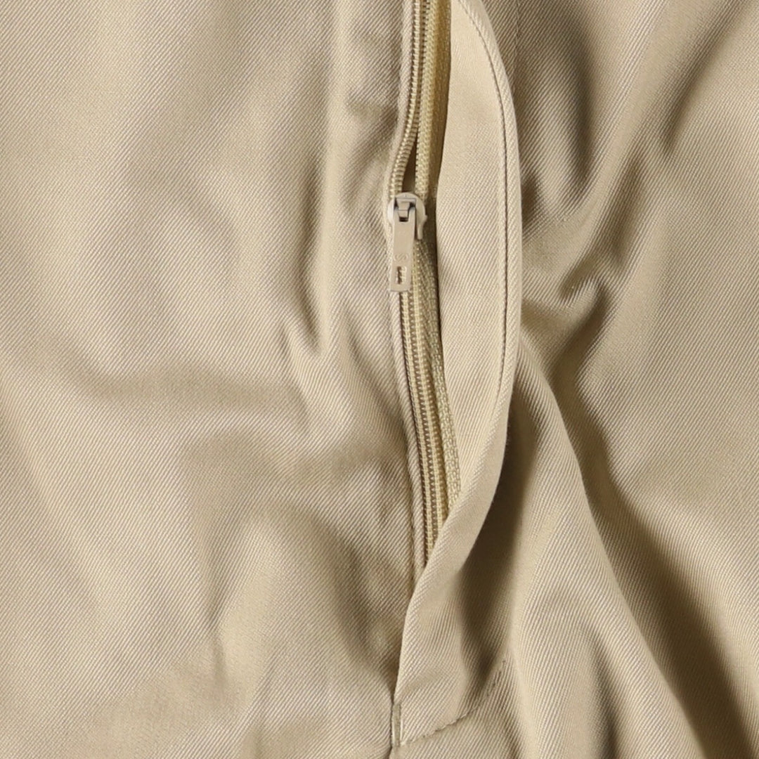 Lacoste Two-pleat Polyester and Cotton Slacks, Men's Size 36 cotton Beige type Vintage Second Hand
