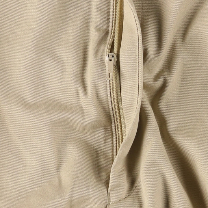 Lacoste Two-pleat Polyester and Cotton Slacks, Men's Size 36 cotton Beige type Vintage Second Hand