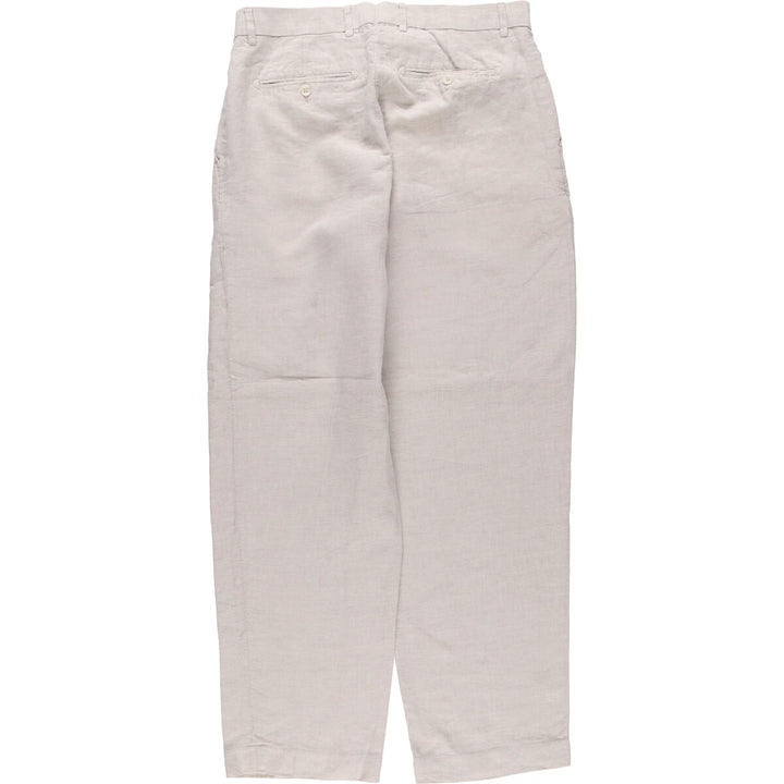 MURANO One-Tuck Slacks, Men's, Size W34 linen Beige type Vintage Second Hand