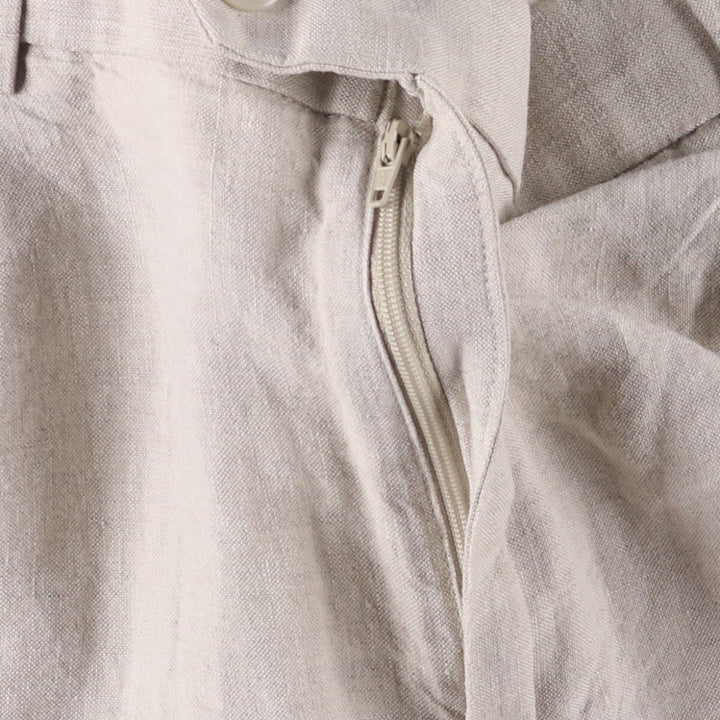 MURANO One-Tuck Slacks, Men's, Size W34 linen Beige type Vintage Second Hand