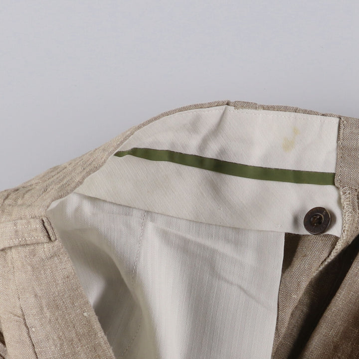 2000'S Orvis linen pants, men's size W36 linen brown type Vintage Second Hand