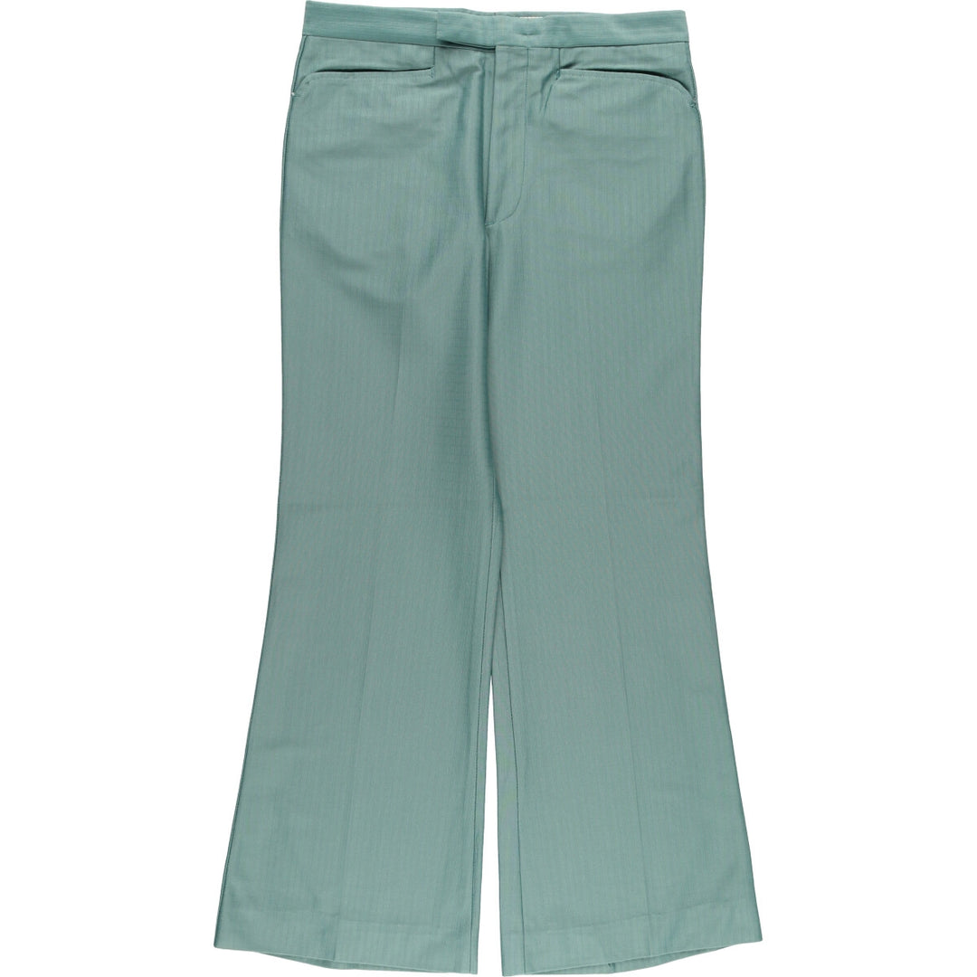 Vintage men's flare pants, size W34 unclear Emerald green Vintage Second Hand