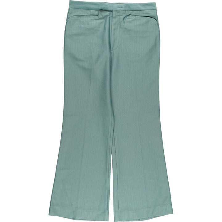 Vintage men's flare pants, size W34 unclear Emerald green Vintage Second Hand