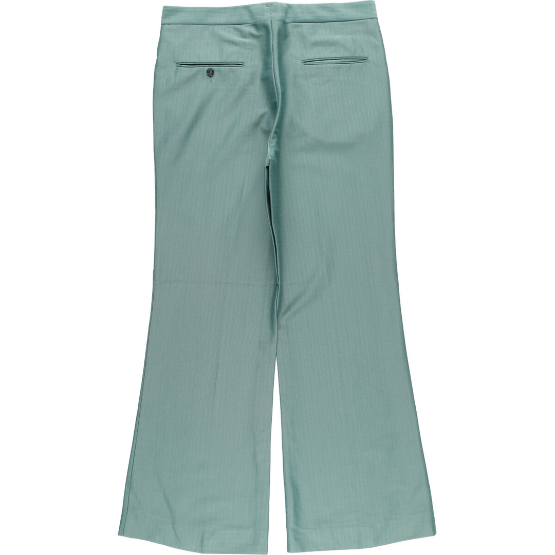 Vintage men's flare pants, size W34 unclear Emerald green Vintage Second Hand