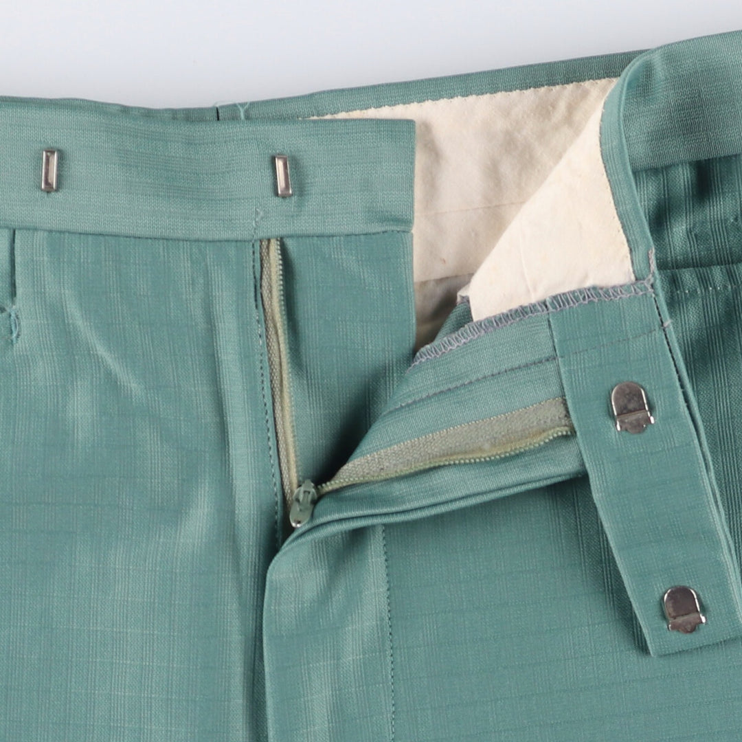 Vintage men's flare pants, size W34 unclear Emerald green Vintage Second Hand
