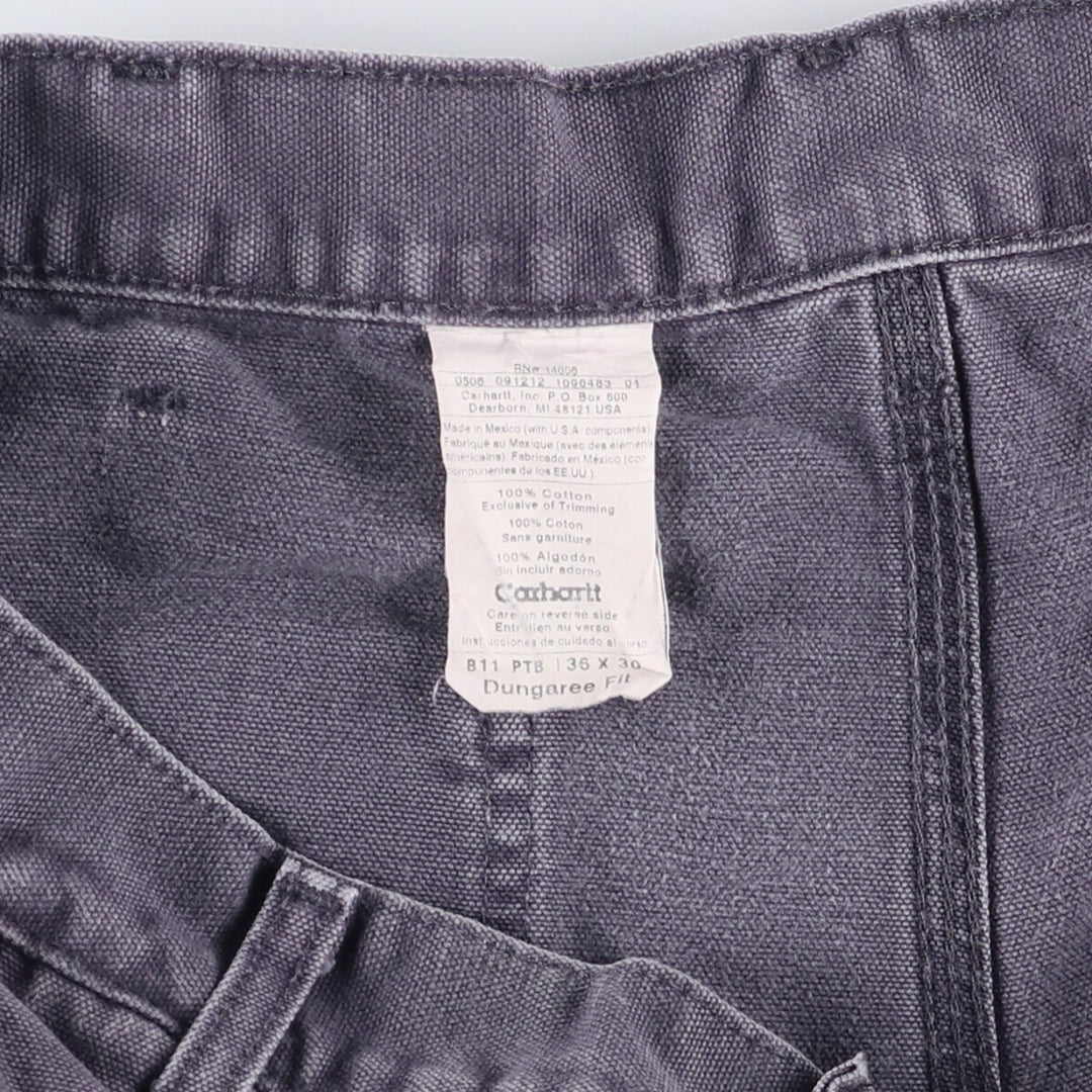 00'S Carhartt Dungaree Fit Duck Painter Pants Men's W35 equivalent cotton Charcoal Vintage Second Hand