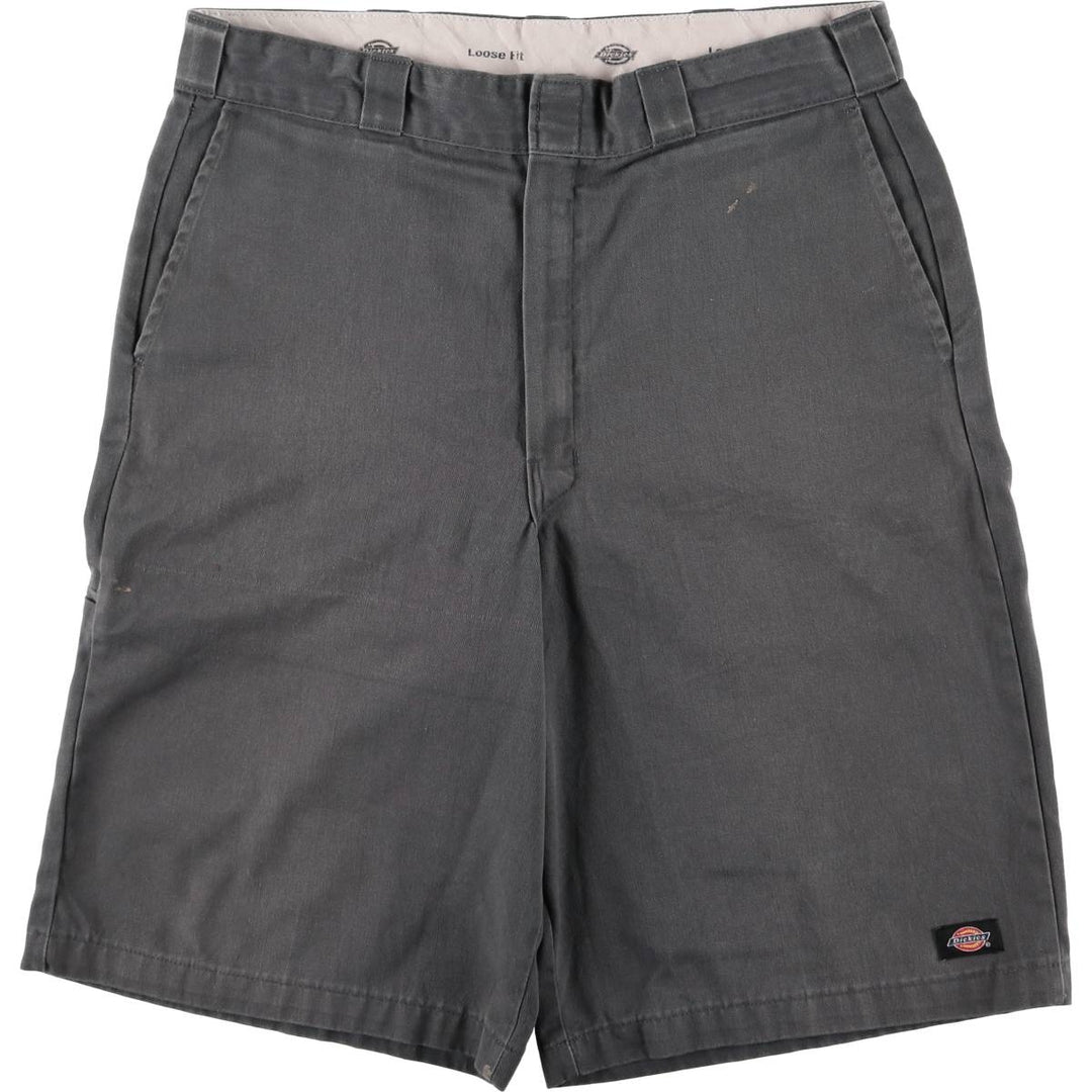 Dickies Loose Fit Work Shorts, Half Pants, Men's, W37 equivalent polyester gray type Vintage Second Hand