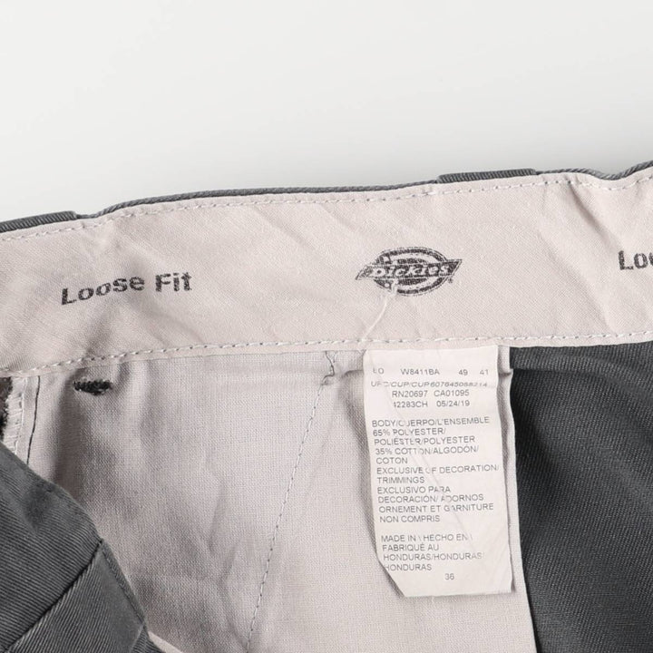 Dickies Loose Fit Work Shorts, Half Pants, Men's, W37 equivalent polyester gray type Vintage Second Hand