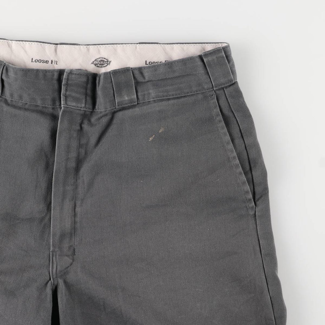 Dickies Loose Fit Work Shorts, Half Pants, Men's, W37 equivalent polyester gray type Vintage Second Hand