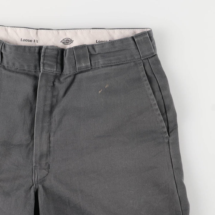 Dickies Loose Fit Work Shorts, Half Pants, Men's, W37 equivalent polyester gray type Vintage Second Hand