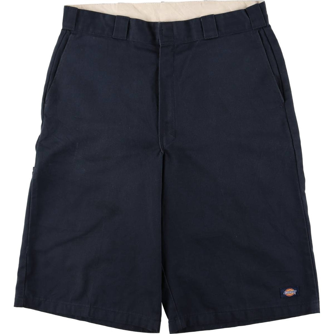 Dickies Work Shorts, Half Pants, Men's, W36 equivalent polyester navy blue type Vintage Second Hand