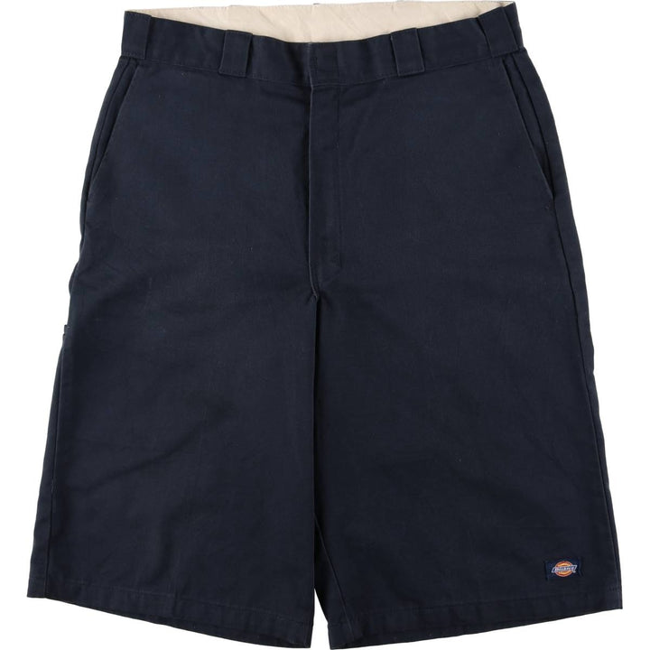 Dickies Work Shorts, Half Pants, Men's, W36 equivalent polyester navy blue type Vintage Second Hand