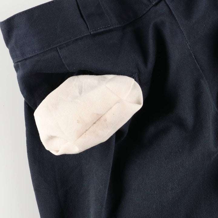 Dickies Work Shorts, Half Pants, Men's, W36 equivalent polyester navy blue type Vintage Second Hand