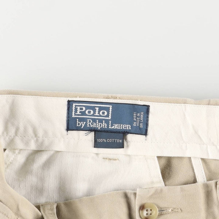 Ralph Lauren POLO by Ralph Lauren Chino Shorts, Men's, Size W35 cotton Beige type Vintage Second Hand