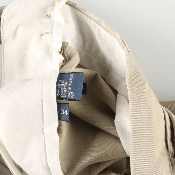 Ralph Lauren POLO by Ralph Lauren Chino Shorts, Men's, Size W35 cotton Beige type Vintage Second Hand