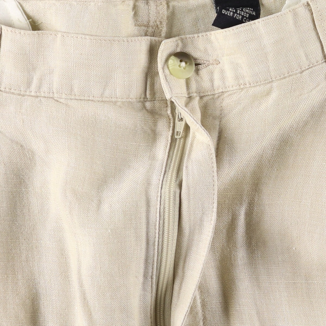 JOS. A. BANK Two-pleat Linen Shorts, Men's Size W36 linen unbleached Vintage Second Hand