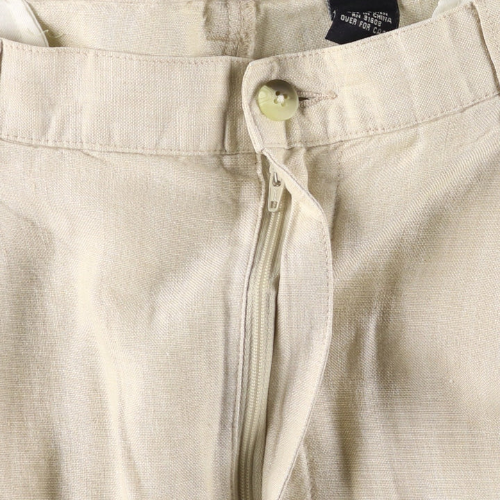 JOS. A. BANK Two-pleat Linen Shorts, Men's Size W36 linen unbleached Vintage Second Hand