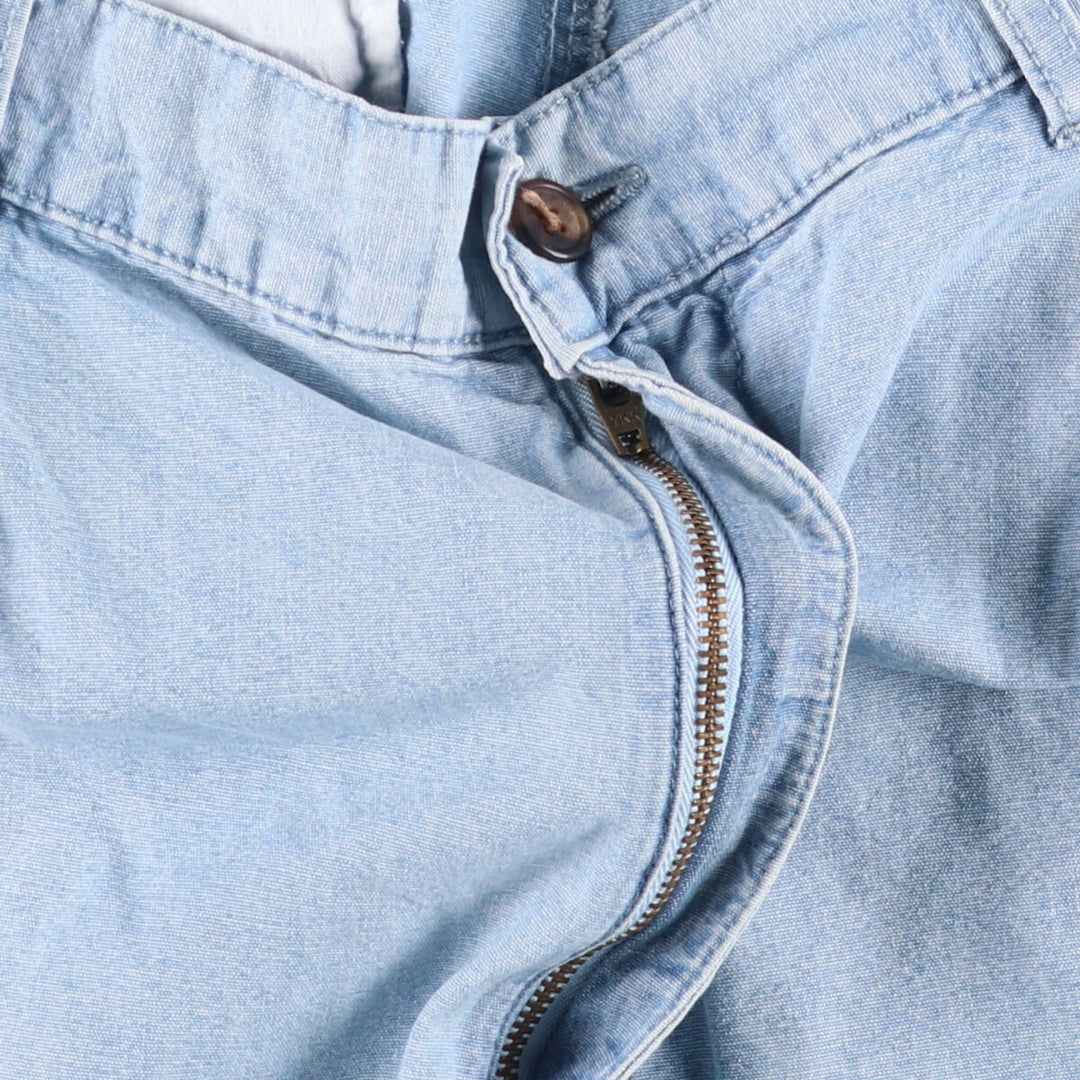 Ralph Lauren Chaps Two-pleat Cotton Shorts, Men's Size W36 cotton Blue type light blue Vintage Second Hand